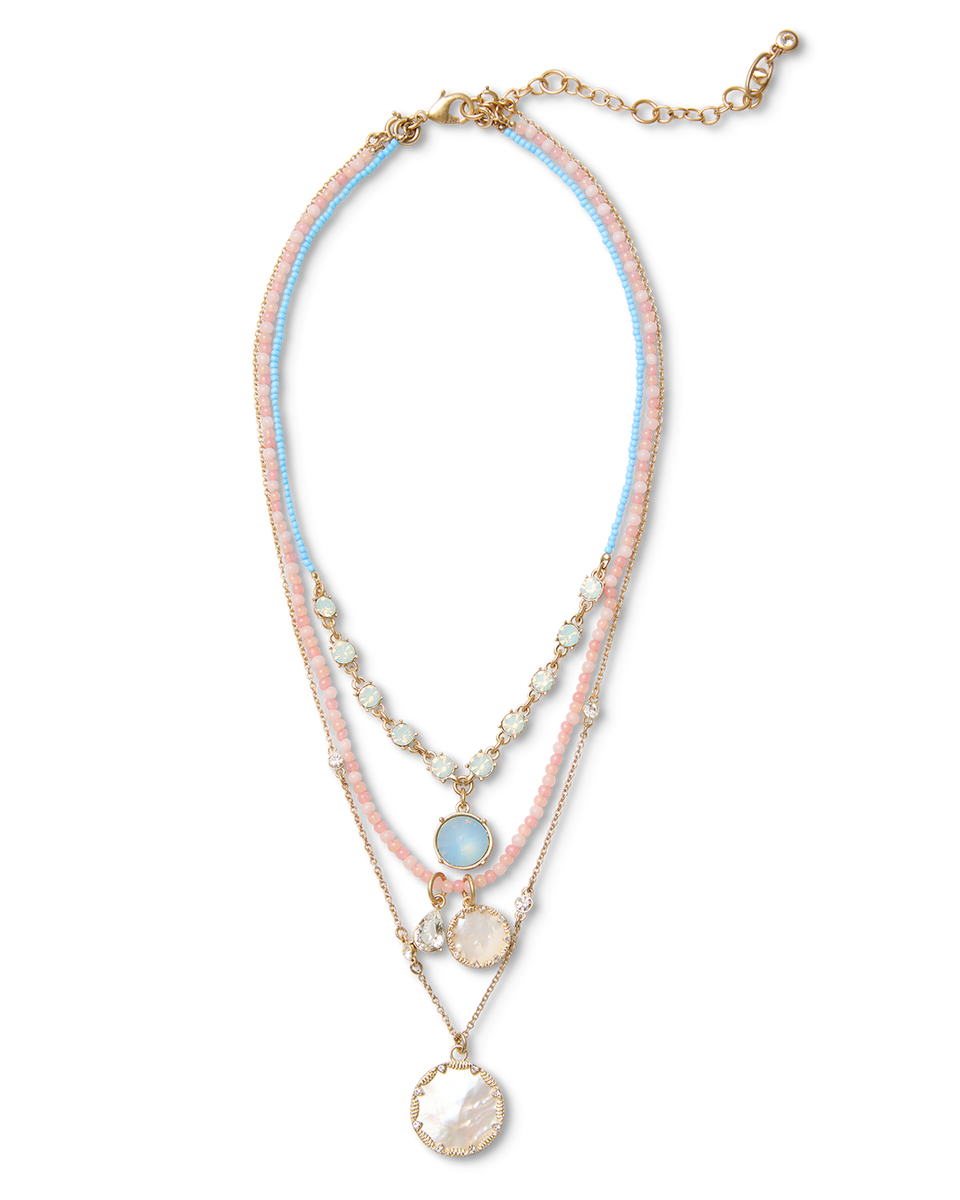 long dress necklace Pearl Necklace Sheath Dress - Black