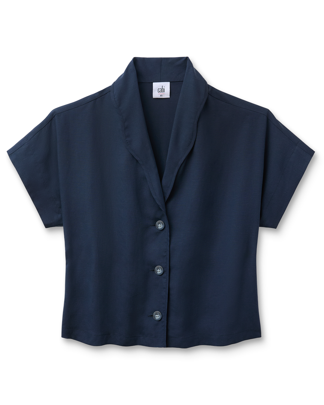 【専用】Audire Shoreline blouse(Navy)S Women's Navy Short Sleeve Blouse | Coastline Top – Cabi Clothing