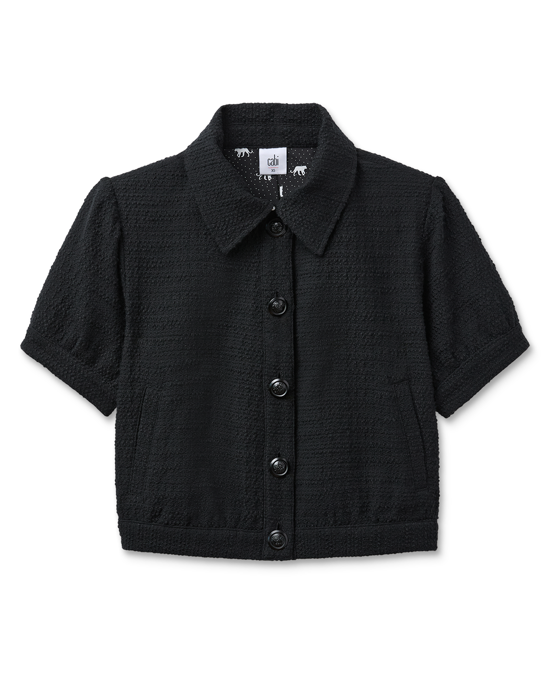 Women's Short Sleeve Black Jacket
