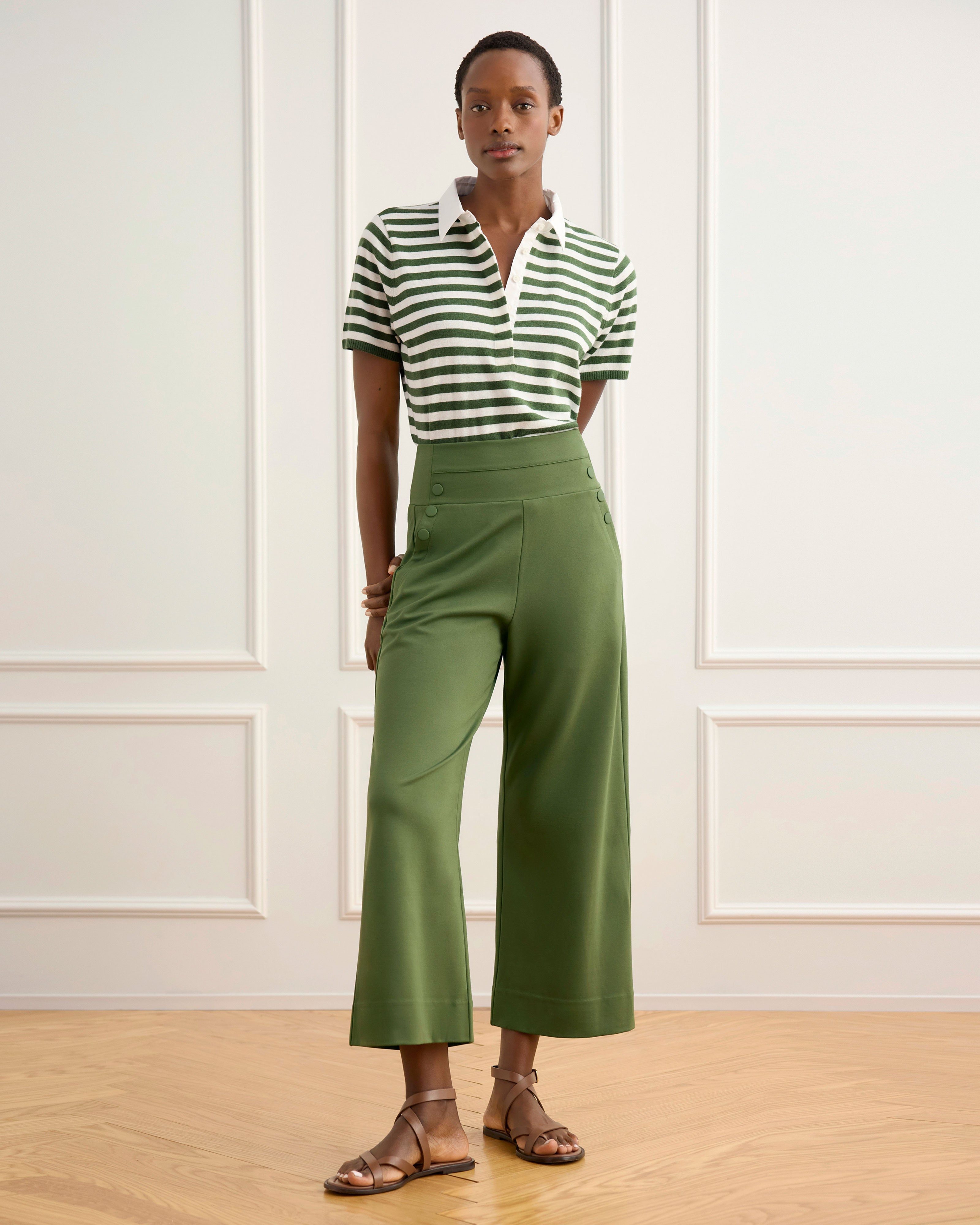 Women's Olive Green Cropped Pants | Bliss Crop – Cabi Clothing Women's Olive Green Cropped Pants | Bliss Crop – Cabi Clothing