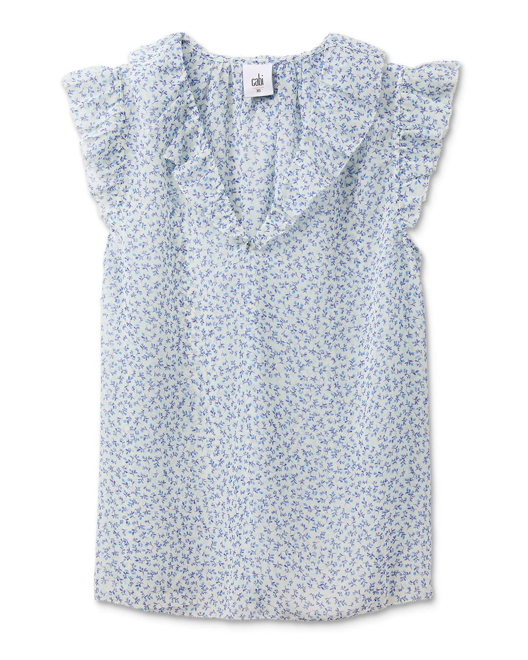 Women's Sleeveless Blue and White Floral Top | Ditsy Top | Cabi