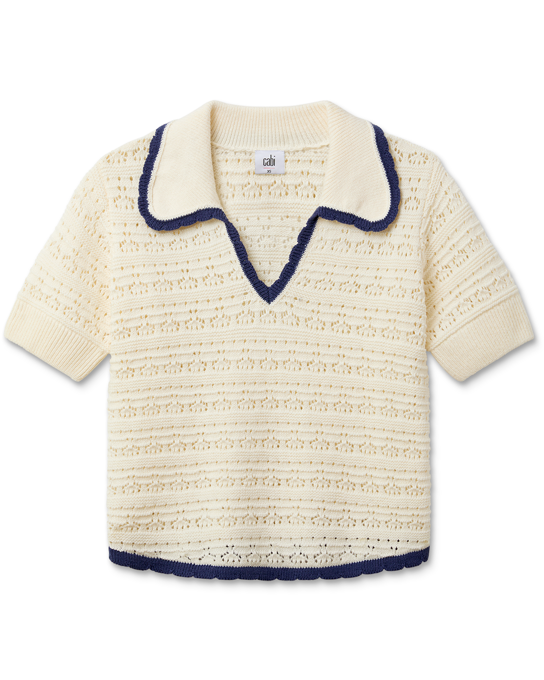 Women's Short Sleeve Crochet Top | Loom Pullover – Cabi Clothing