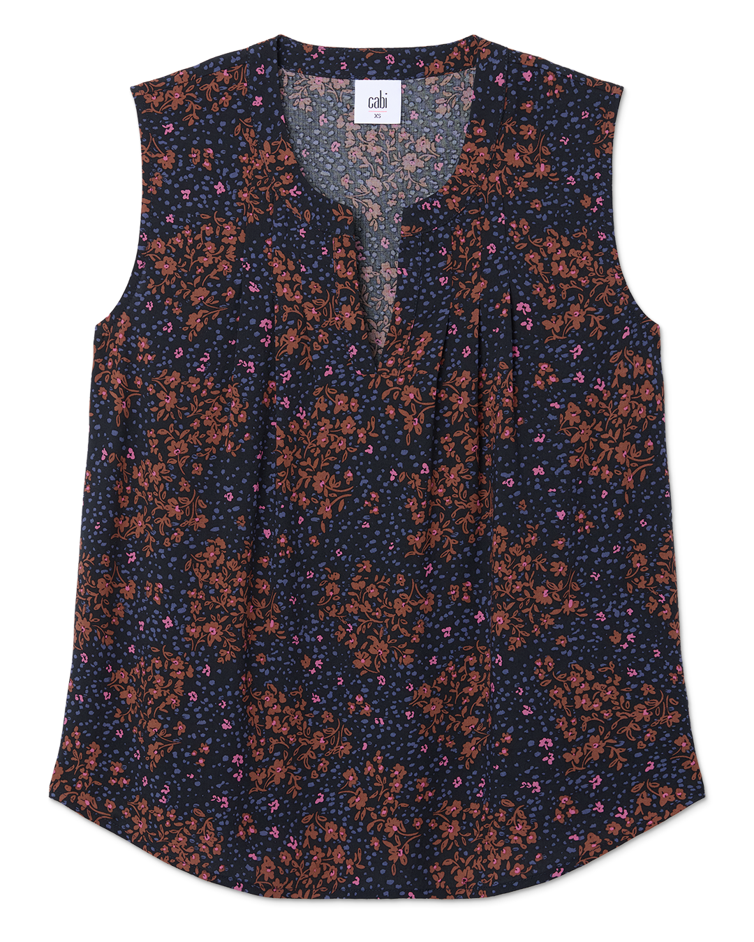 トップス Mikan CLANE MANY CONVERTIBLE CUT TOPS Blue Floral Sleeveless Top | Midnight Garden – Cabi Clothing