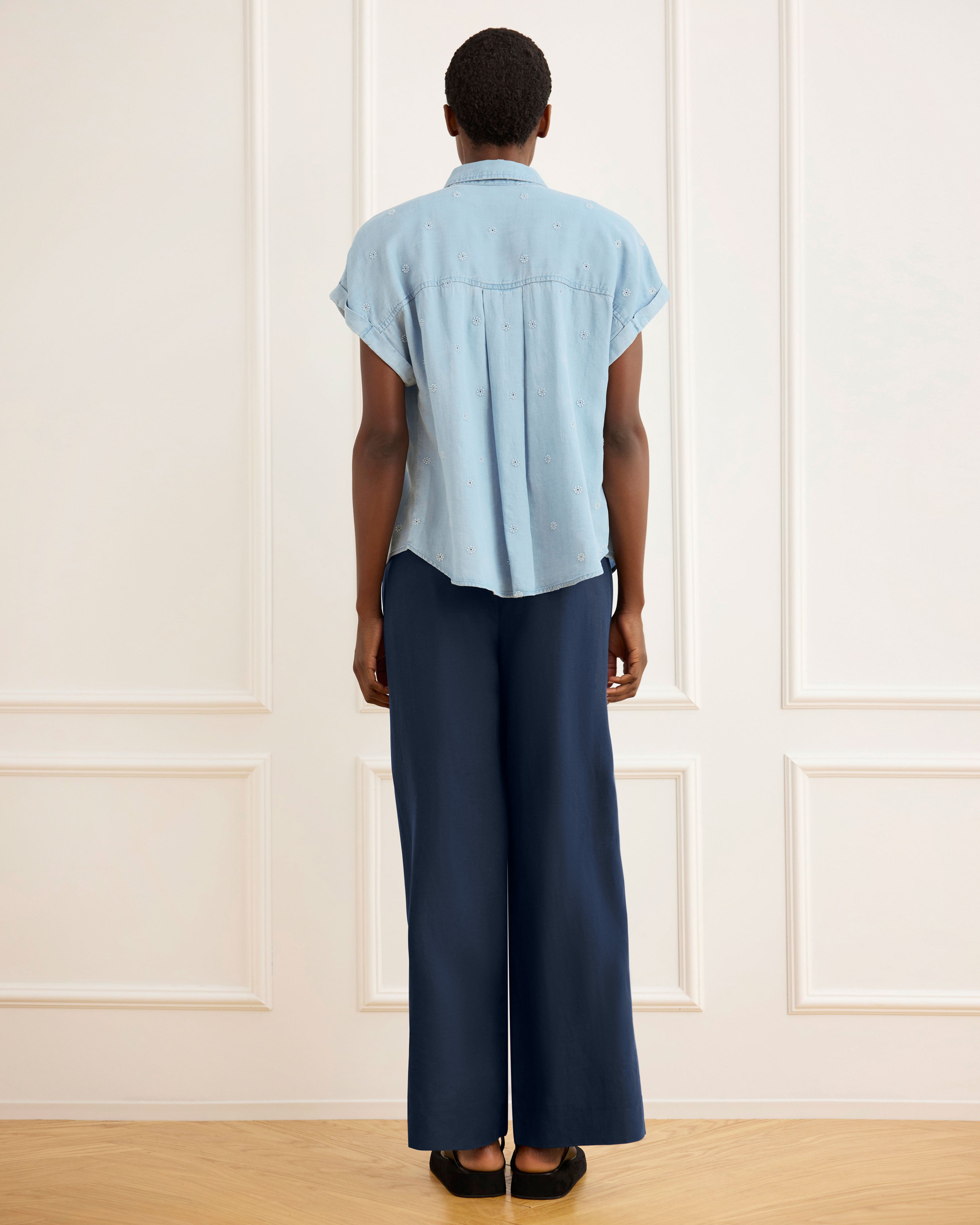 Women's Navy Wide leg Pants | Coastline Pant – Cabi Clothing