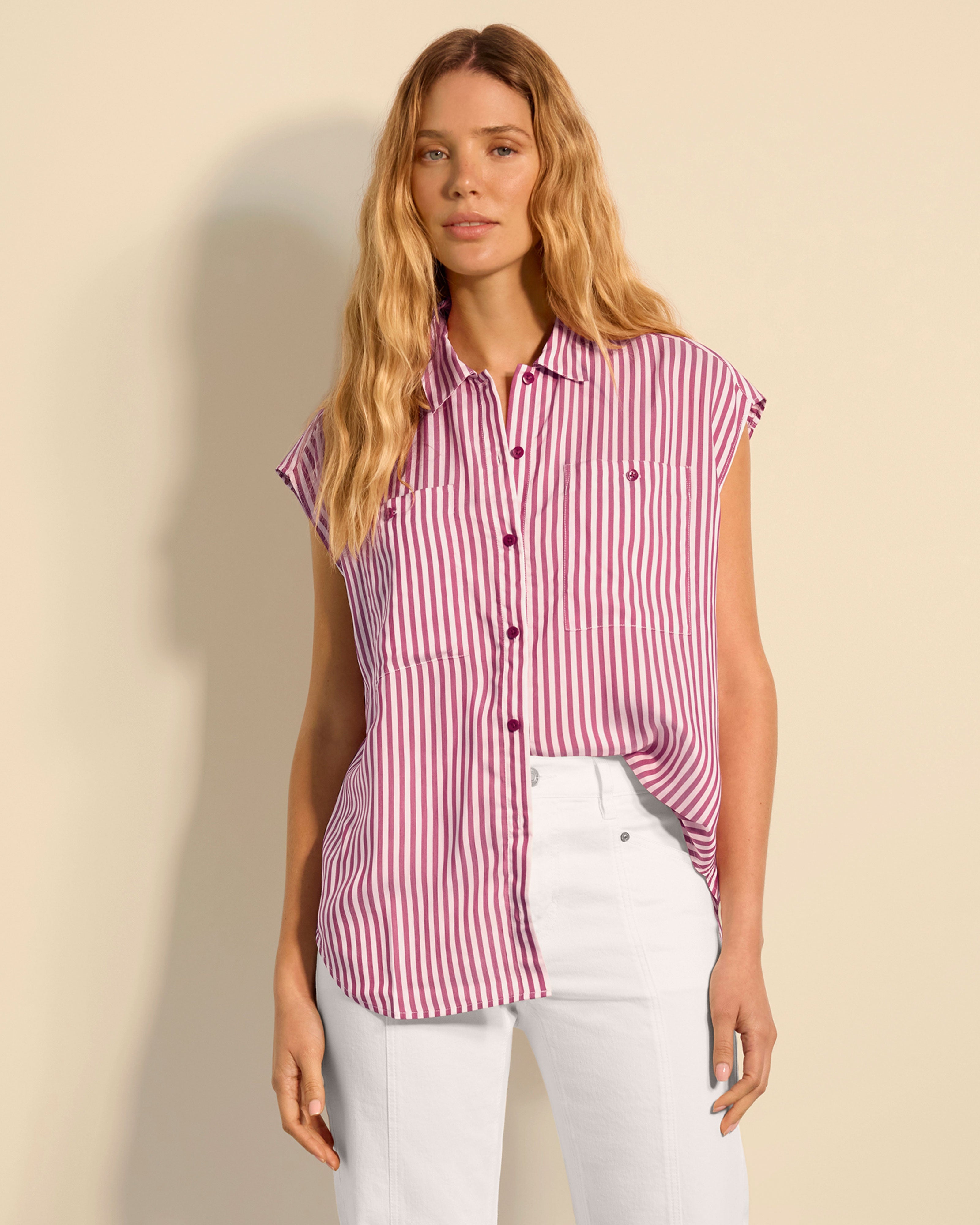 Women's Red and White Stripe Top | Sunstripe Top | Cabi – Cabi