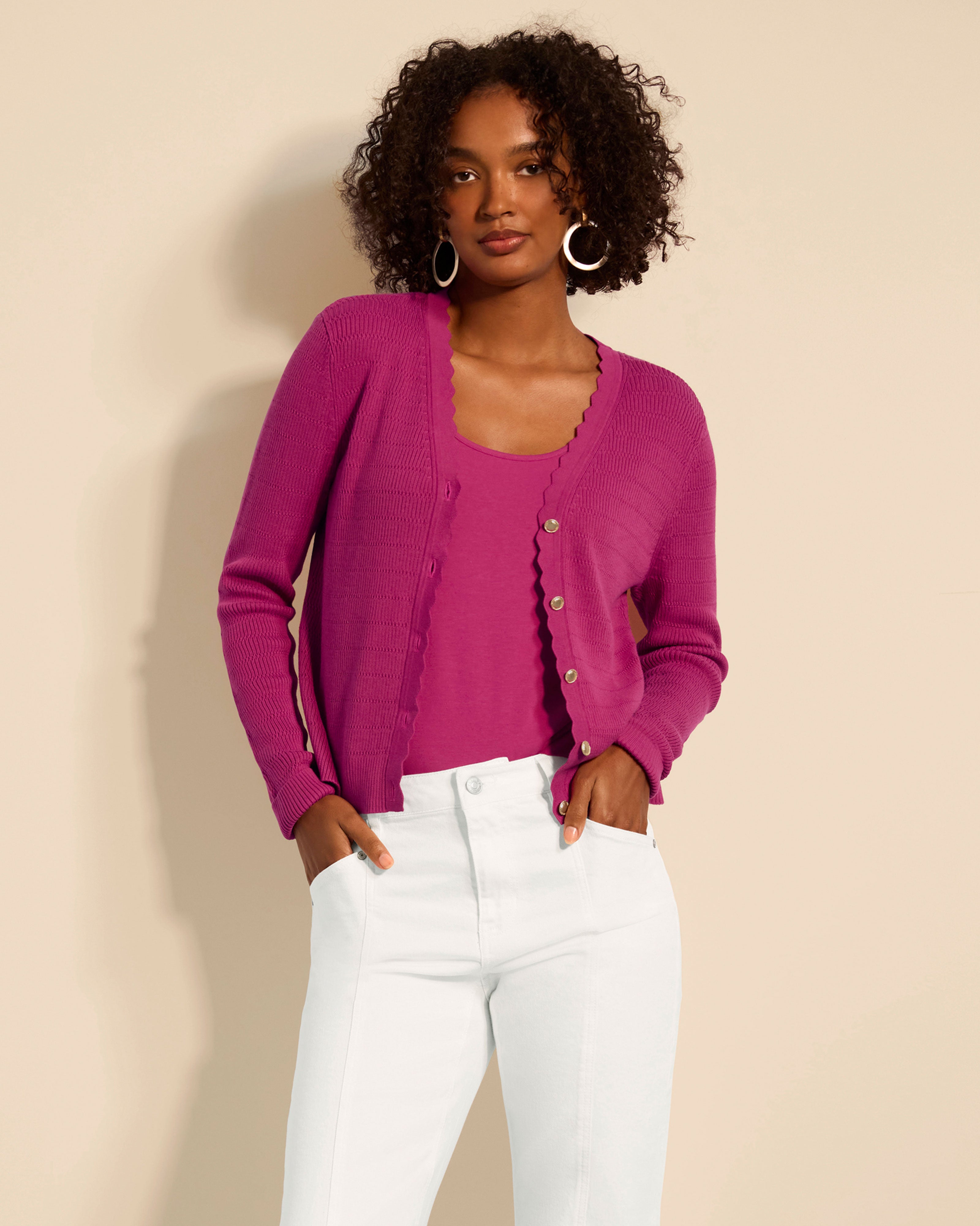 Fuchsia Fitted Tank | Charm Tank | Cabi – Cabi Clothing