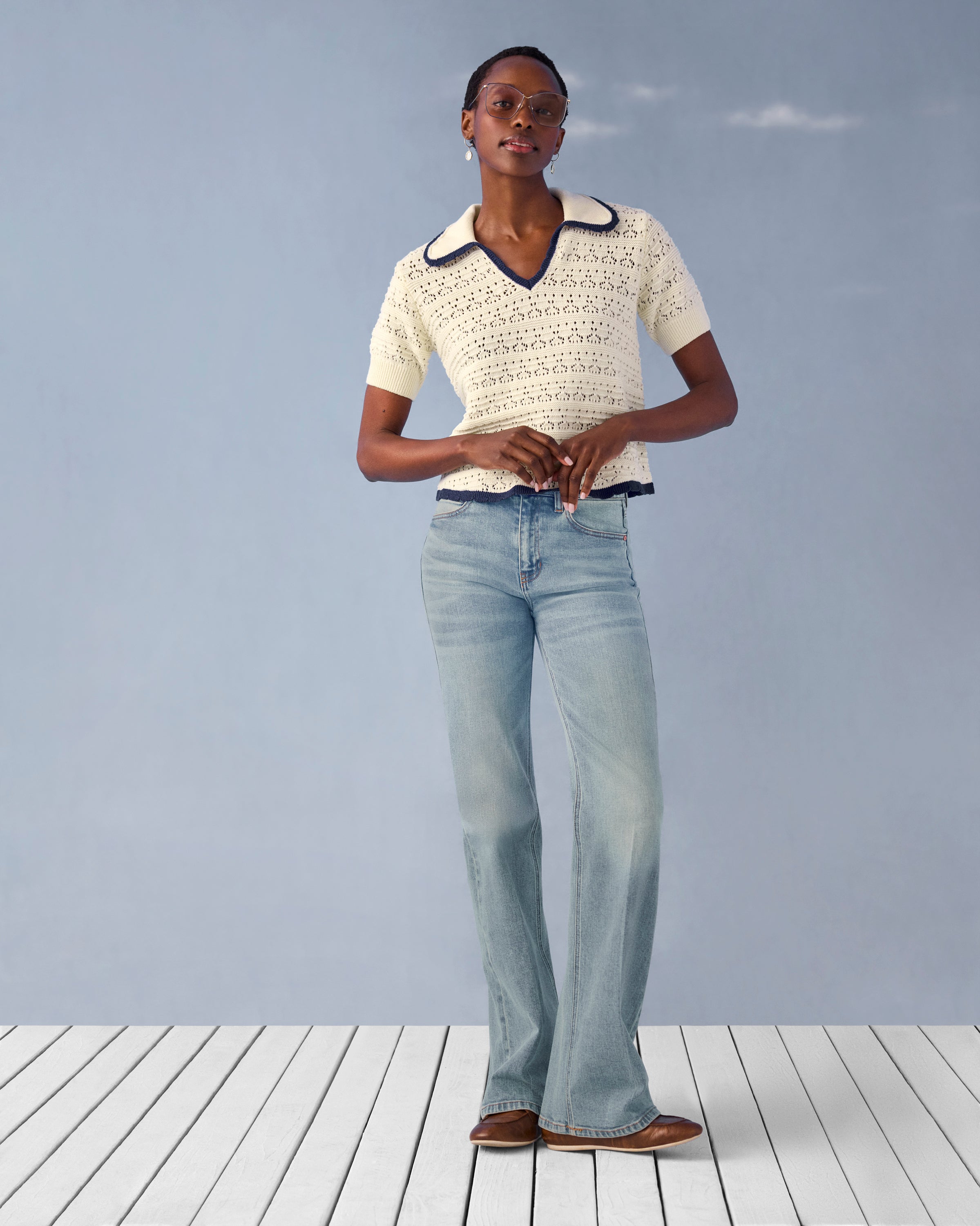 Women's Short Sleeve Crochet Top | Loom Pullover – Cabi Clothing