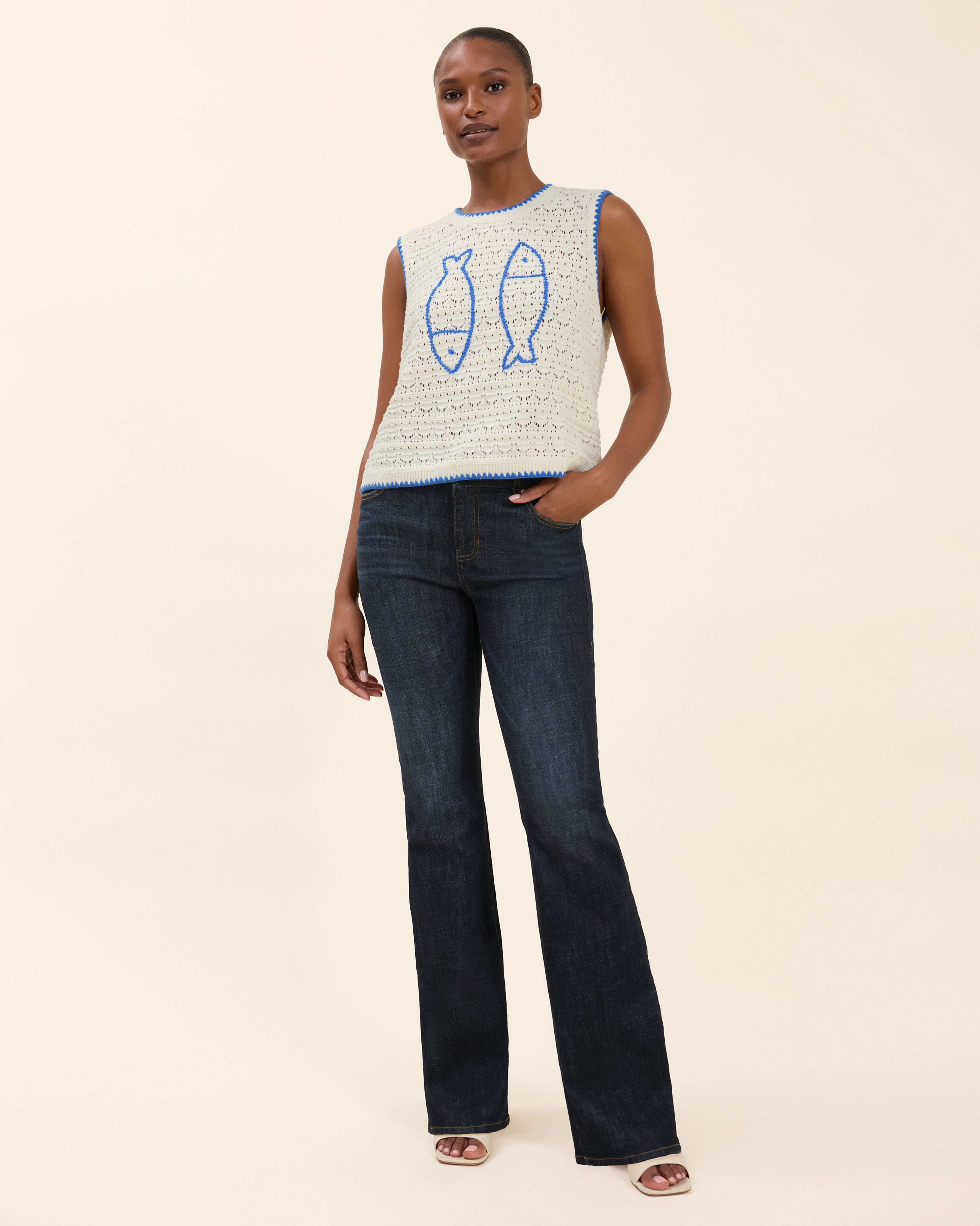 Women's Fish Sweater Vest | Castaway Vest – Cabi Clothing
