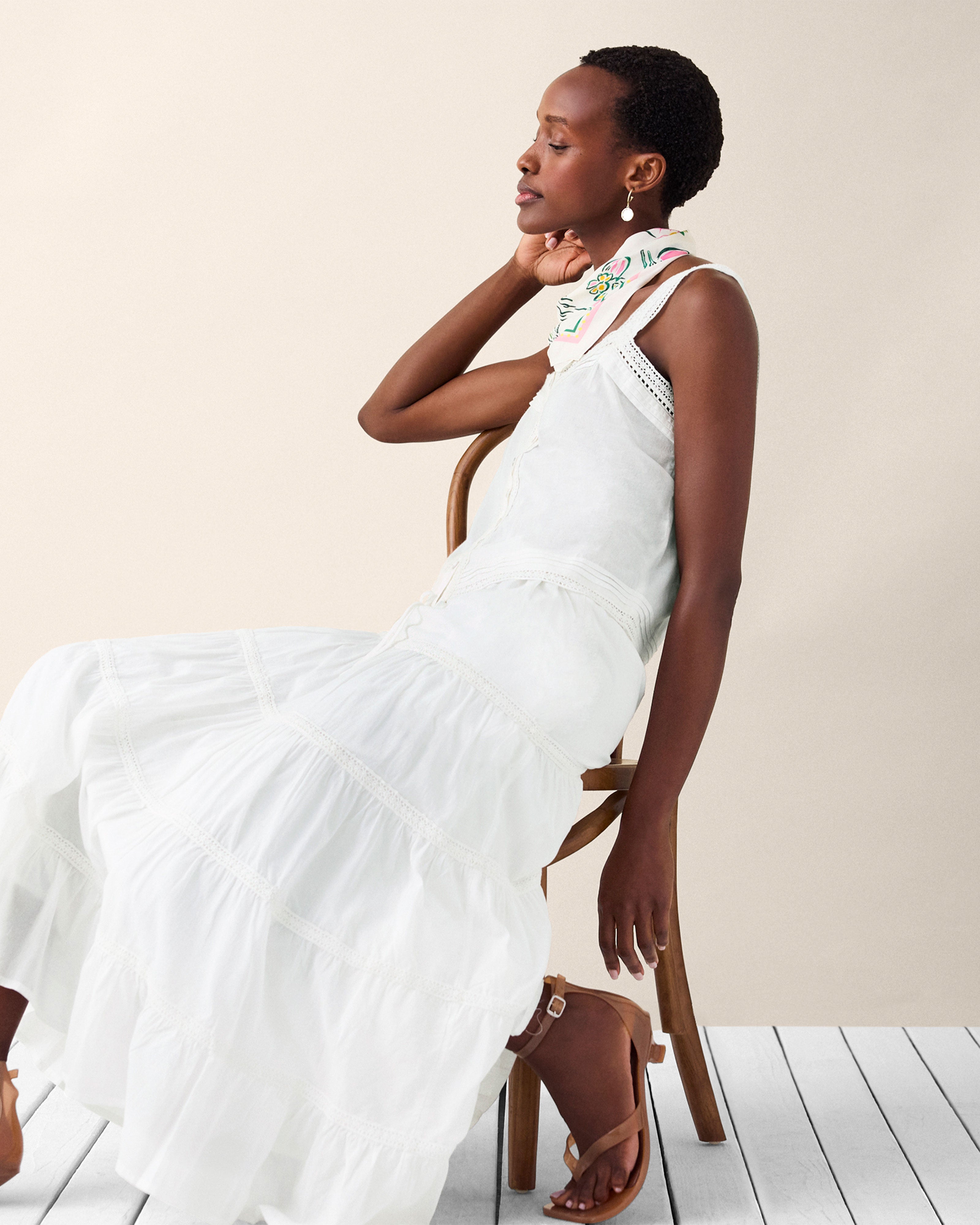 Women's White Cotton Maxi Skirt | Ingenue Skirt – Cabi Clothing