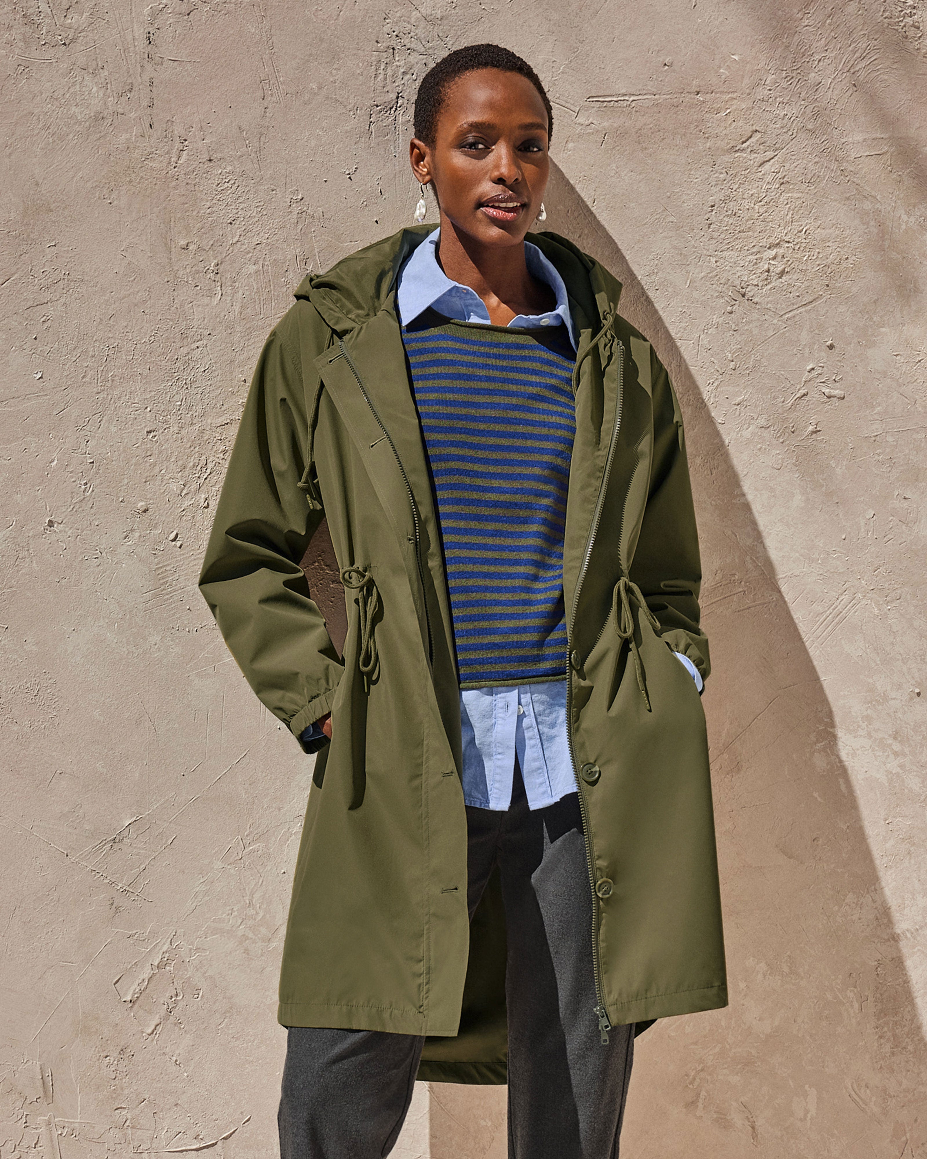 Women's Olive Green Woven Jacket | Stormy Jacket – Cabi Clothing