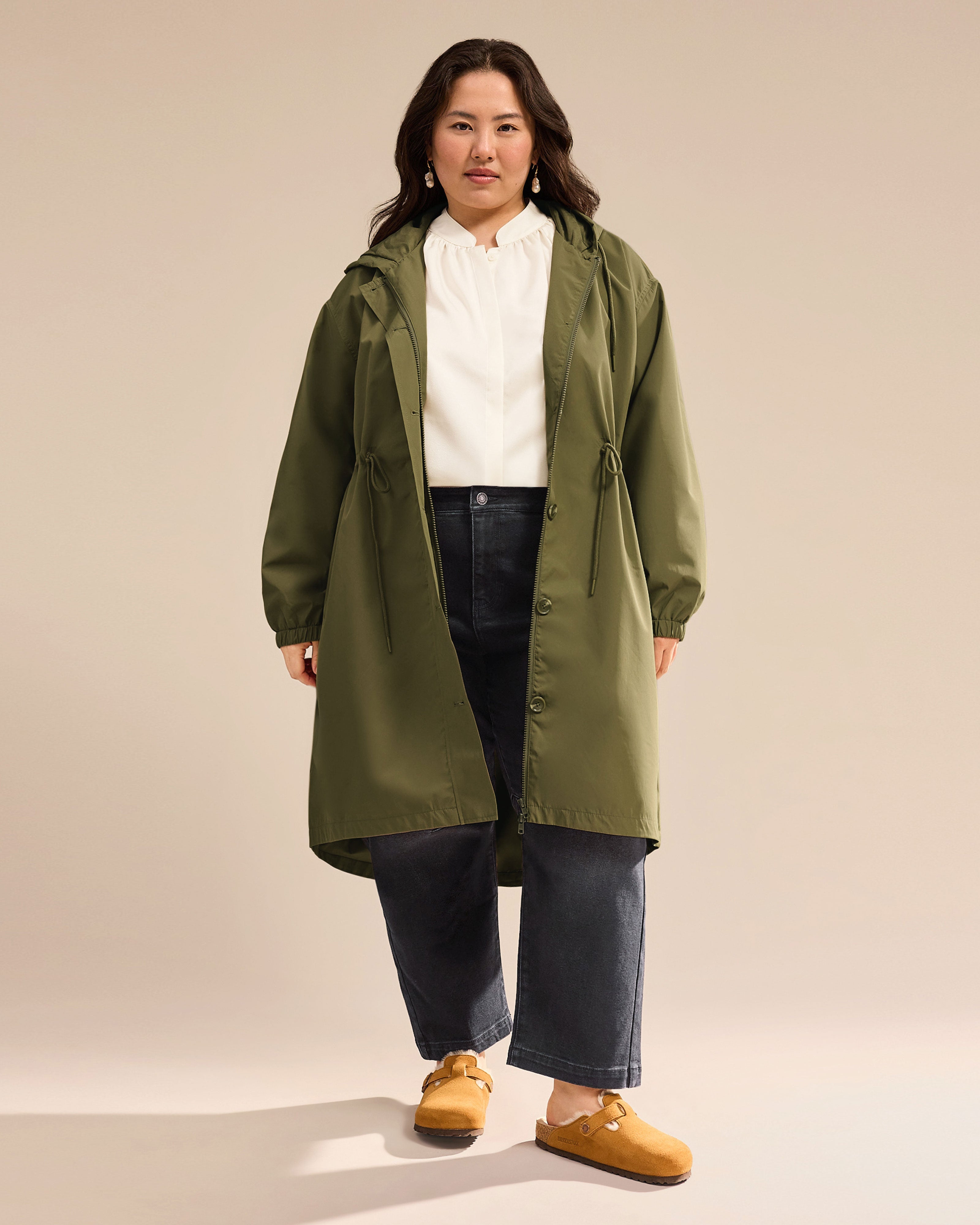 Women's Olive Green Woven Jacket | Stormy Jacket – Cabi Clothing