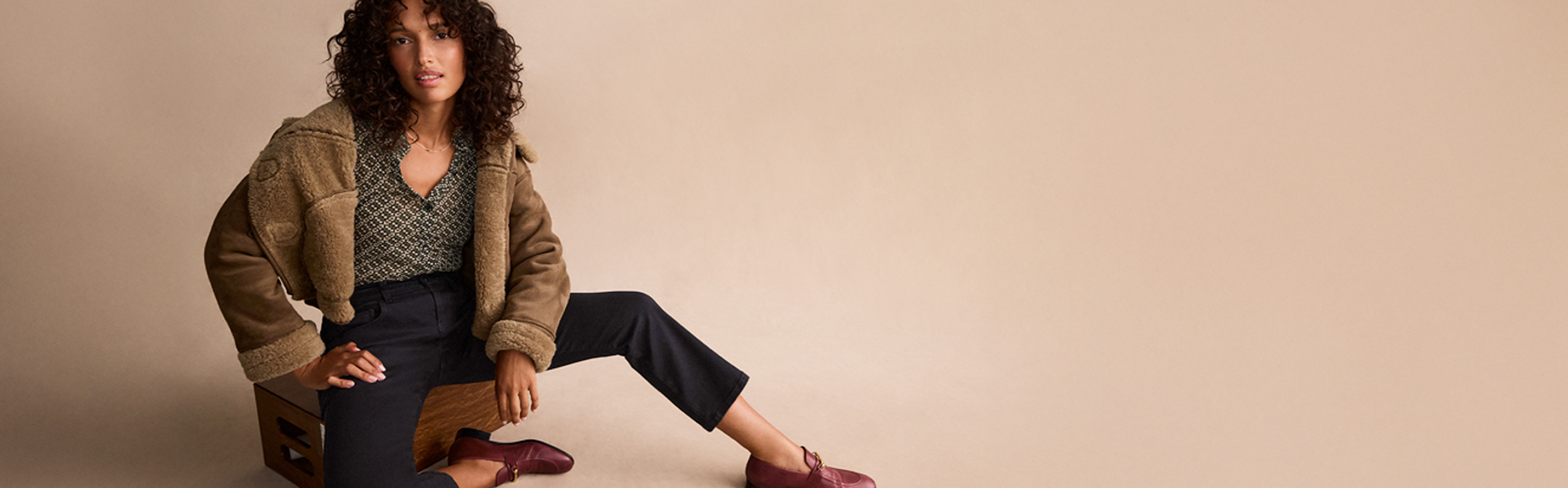 Model wearing items from cabi's Fall New Arrivals Collection